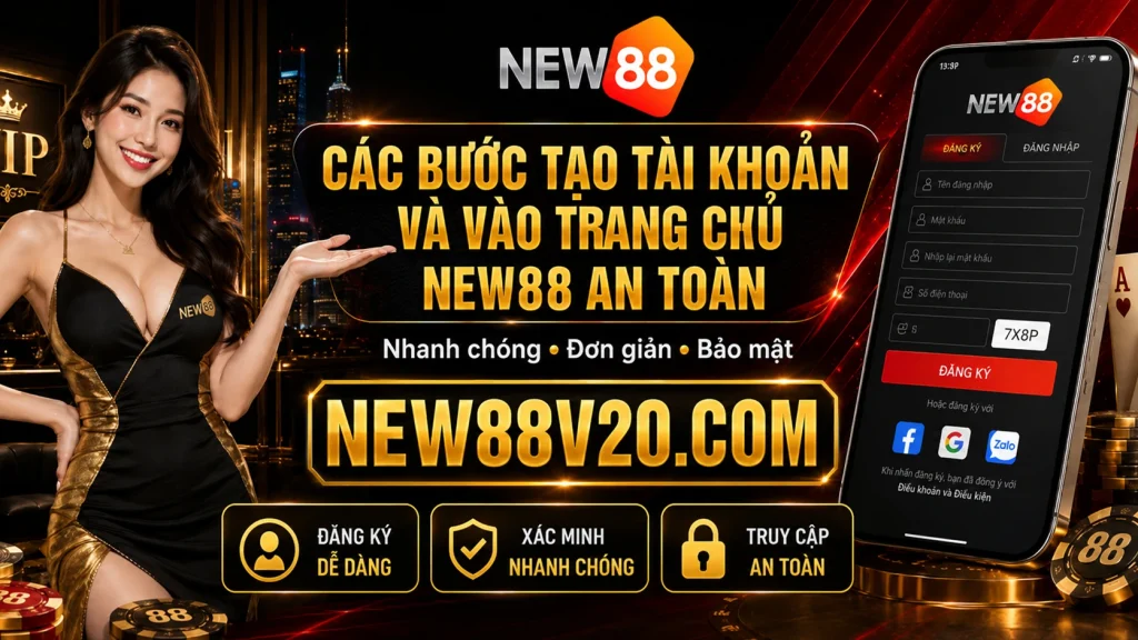 NEW88 – Trang Chủ NEW 88 Chính Thức - Link Tải APP Miễn Phí 4 Các bước tạo tài khoản và vào trang chủ NEW88 an toàn