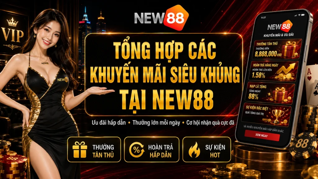 NEW88 – Trang Chủ NEW 88 Chính Thức - Link Tải APP Miễn Phí 6 Tổng hợp các khuyến mãi siêu khủng tại NEW88